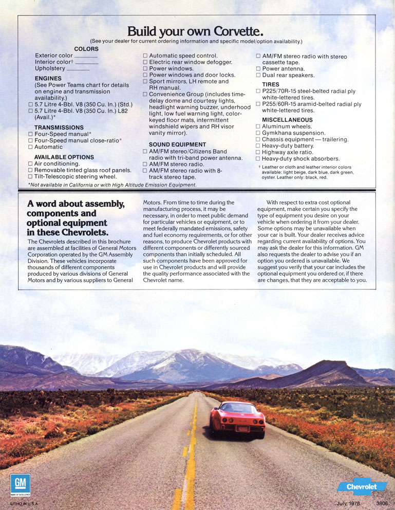 1979 Corvette Brochure Page 4